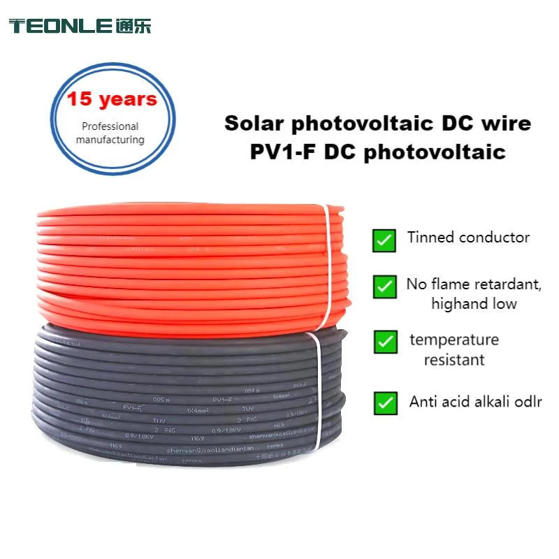 PTFE Electric Flexible Network Wire Thermocouple PV Double Insulated Wire for Solar Modules